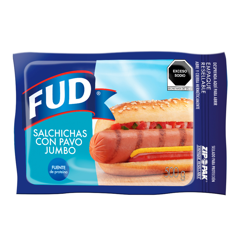 Salchicha Jumbo Pavo FUD 500 g