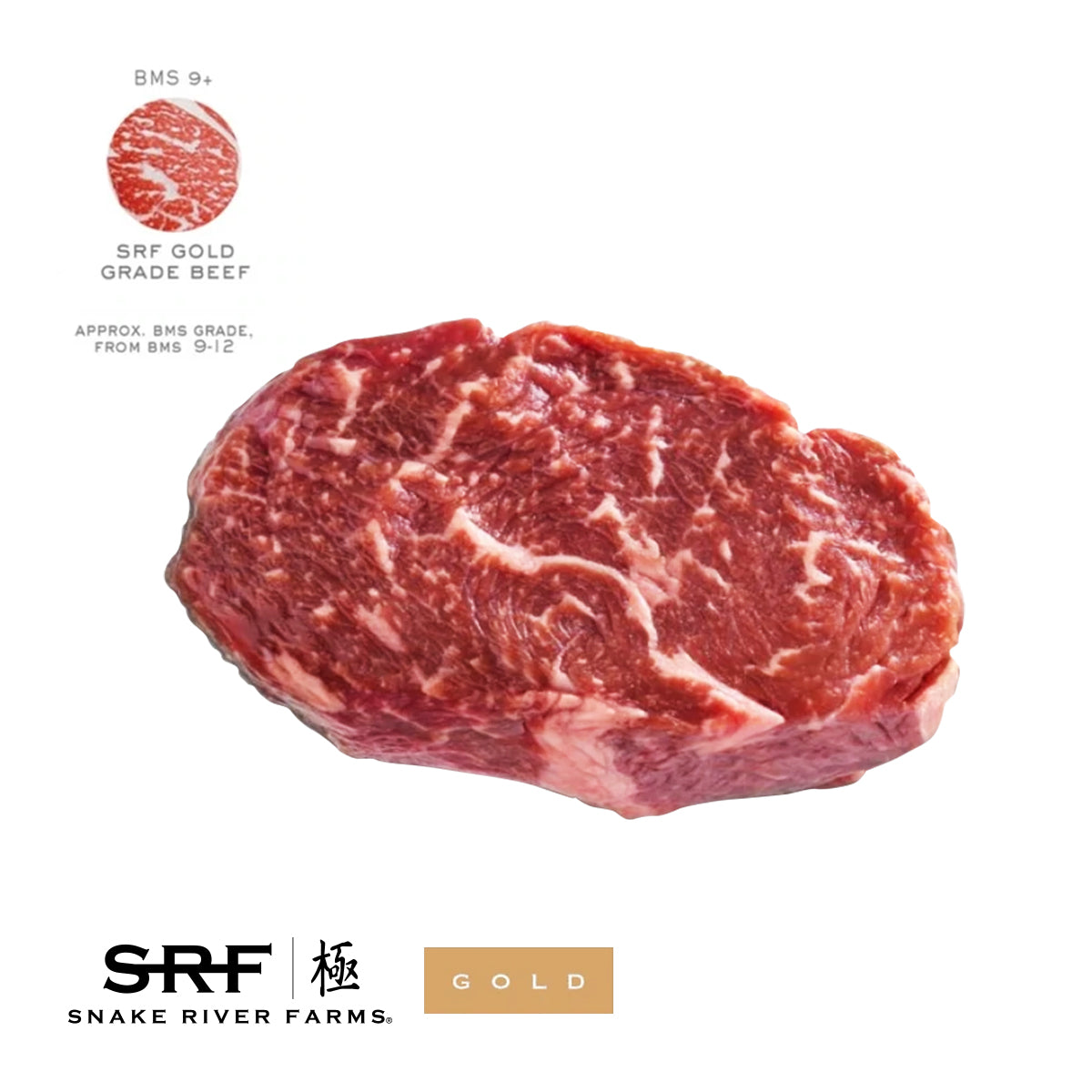 Gold Angus Ribeye Ojo de Rib Eye Wagyu Americano GOLD (BMS +9) Snake River Farms 300 g