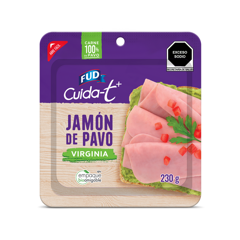 Jamón de Pavo Virginia FUD Cuidat+ 230 g