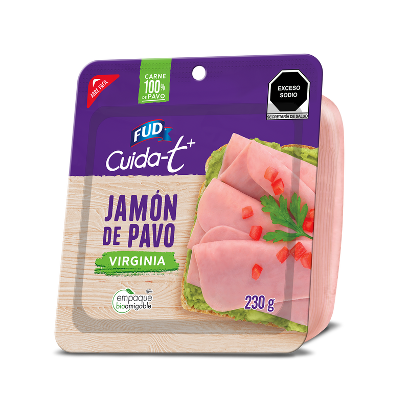 Jamón de Pavo Virginia FUD Cuidat+ 230 g